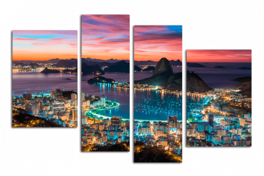 Модульная картина Вечерний Рио