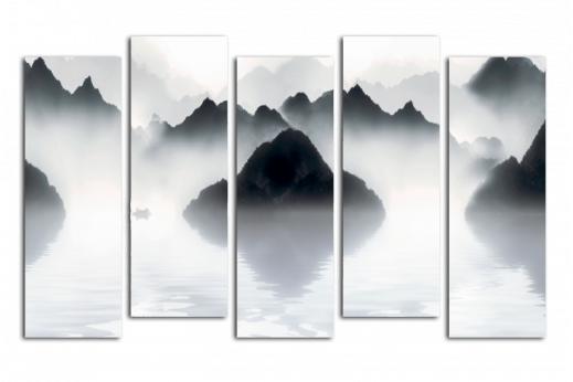 Модульная картина Горы в тумане